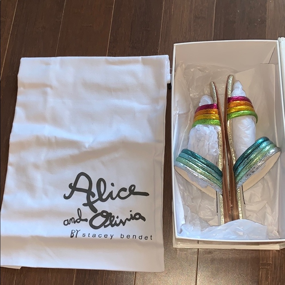Alice + Olivia rainbow sandals